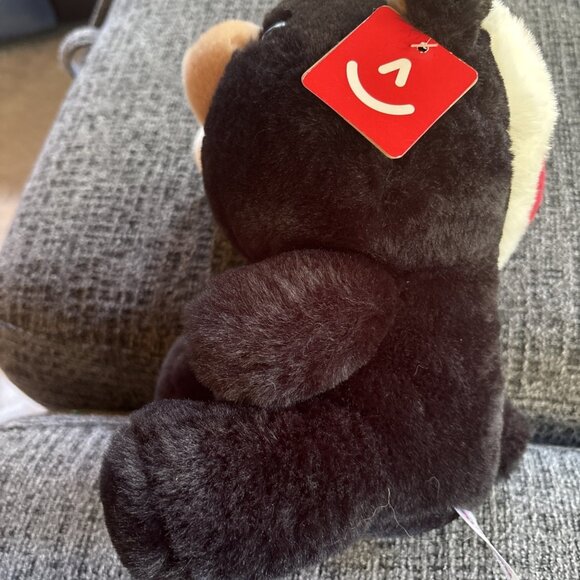 Aurora Holiday Christmas Button Black Bear 11" Eco Friendly Recycled Materials - Picture 3 of 11